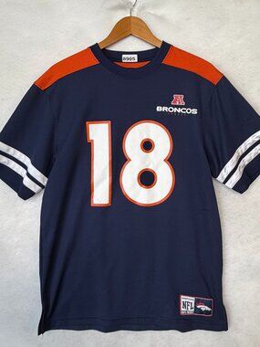 Reebok Denver Broncos Peyton Manning #18 NFL Jersey Shirt Men's M Navy Orange